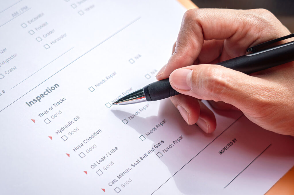 an assessment sheet for a transport accreditation