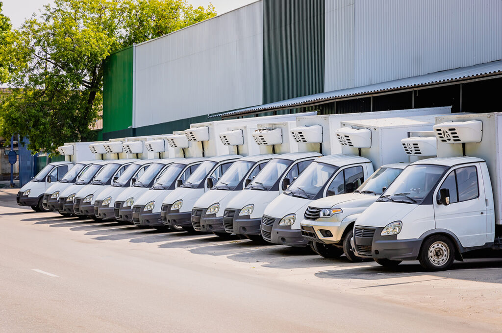 a distribution hub within a cold chain logistics operation